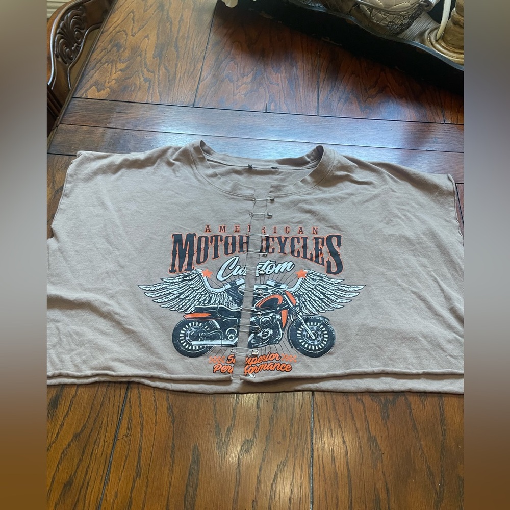 Harley-Davidson Raw Edge Cropped Top pin crop top T-Shirt